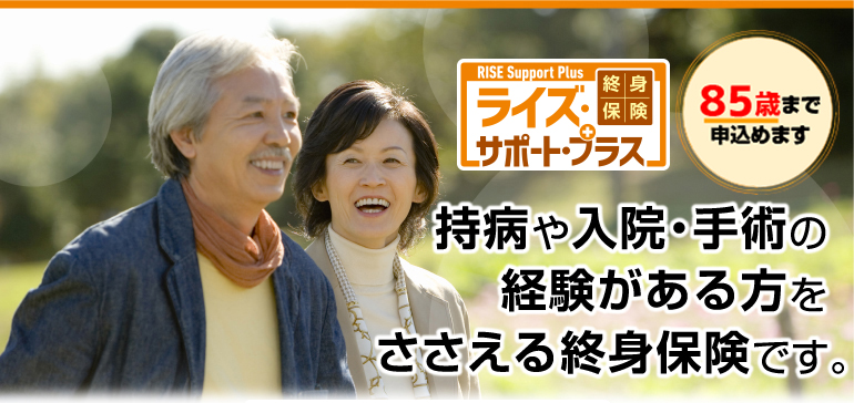 持病や入院・手術の経験がある方をささえる終身保険です。