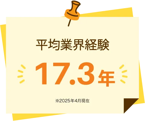 平均業界経験17.3年