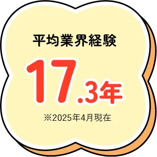 平均業界経験17.3年