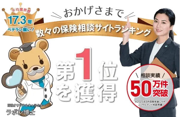 数々の保険相談サイトランキングでNO.1！