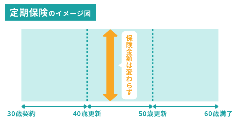 定期保険のイメージ図