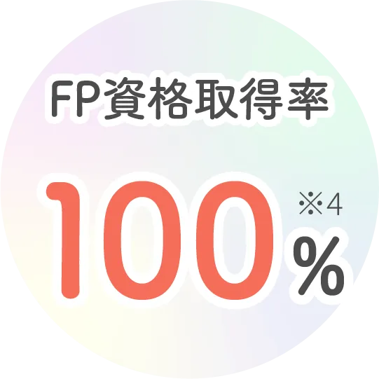 FP資格取得率100％